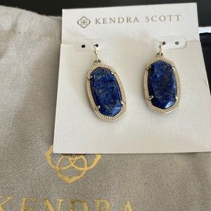 Gold and Navy Kendra Scott earrings